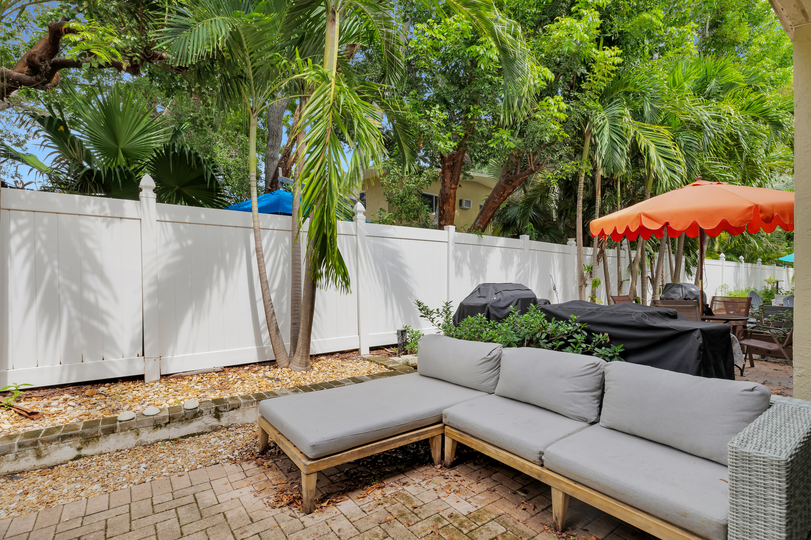 Comfortable seating on patio
