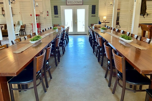 Restaurant style seating for feeding a small army of fun-seekers!