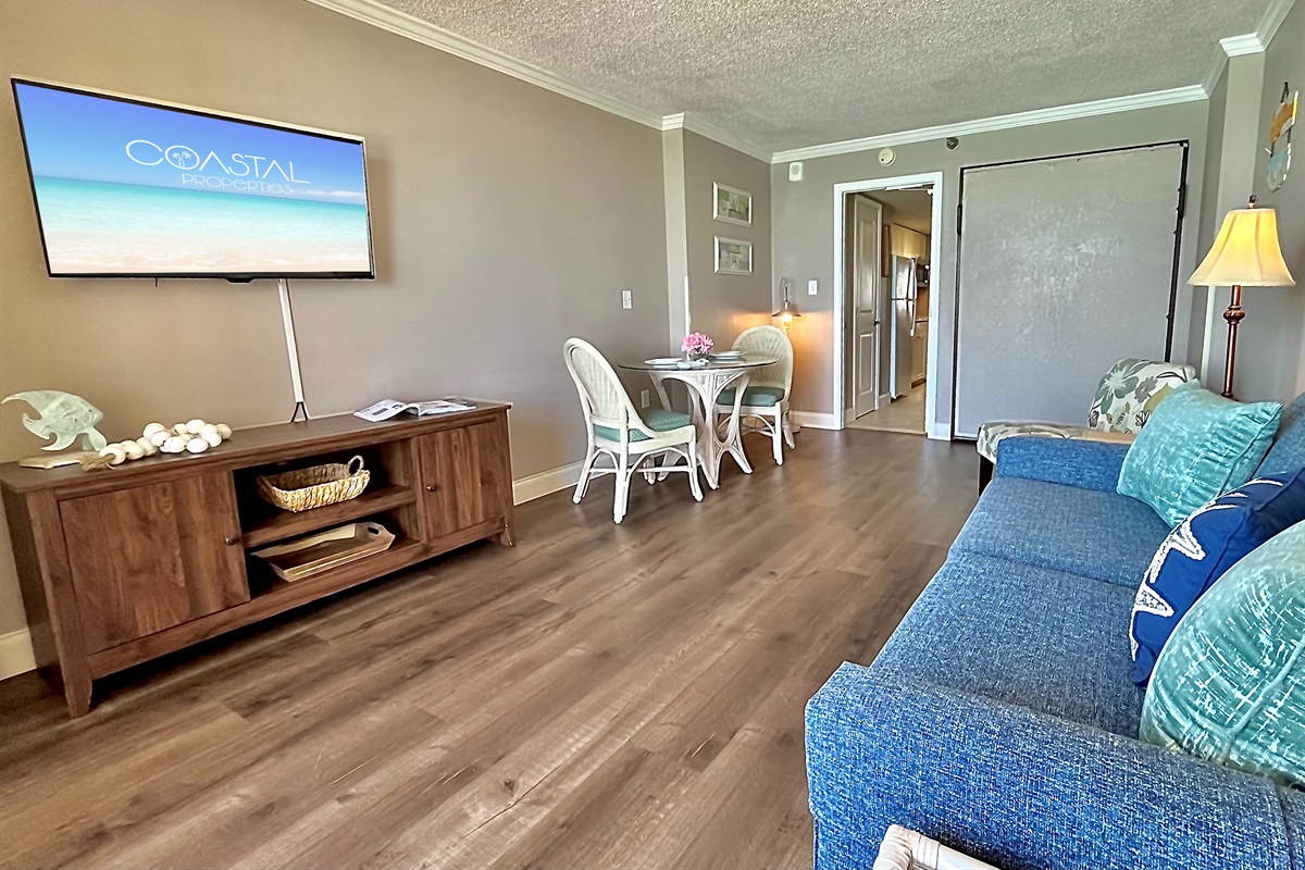 Spacious living room perfect for relaxing and spending time together.