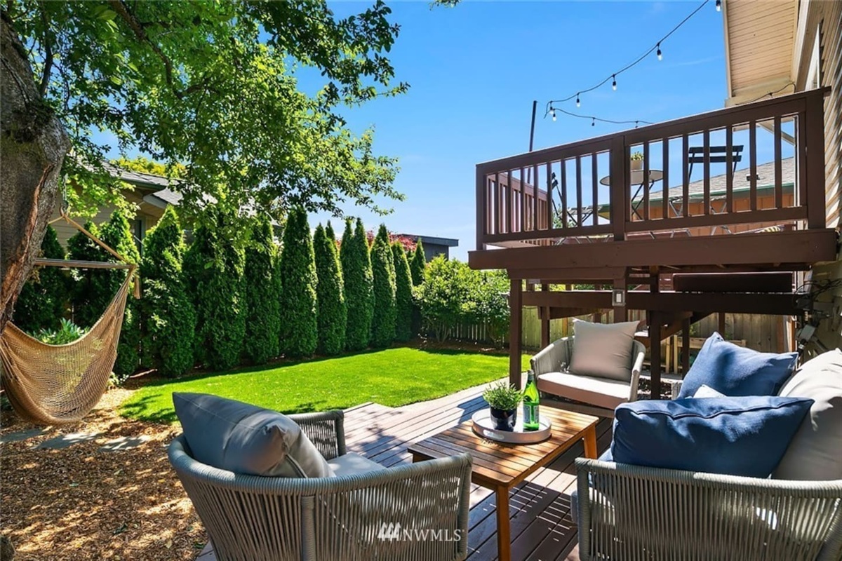 spacious yard.  not always quite this green.  :-)