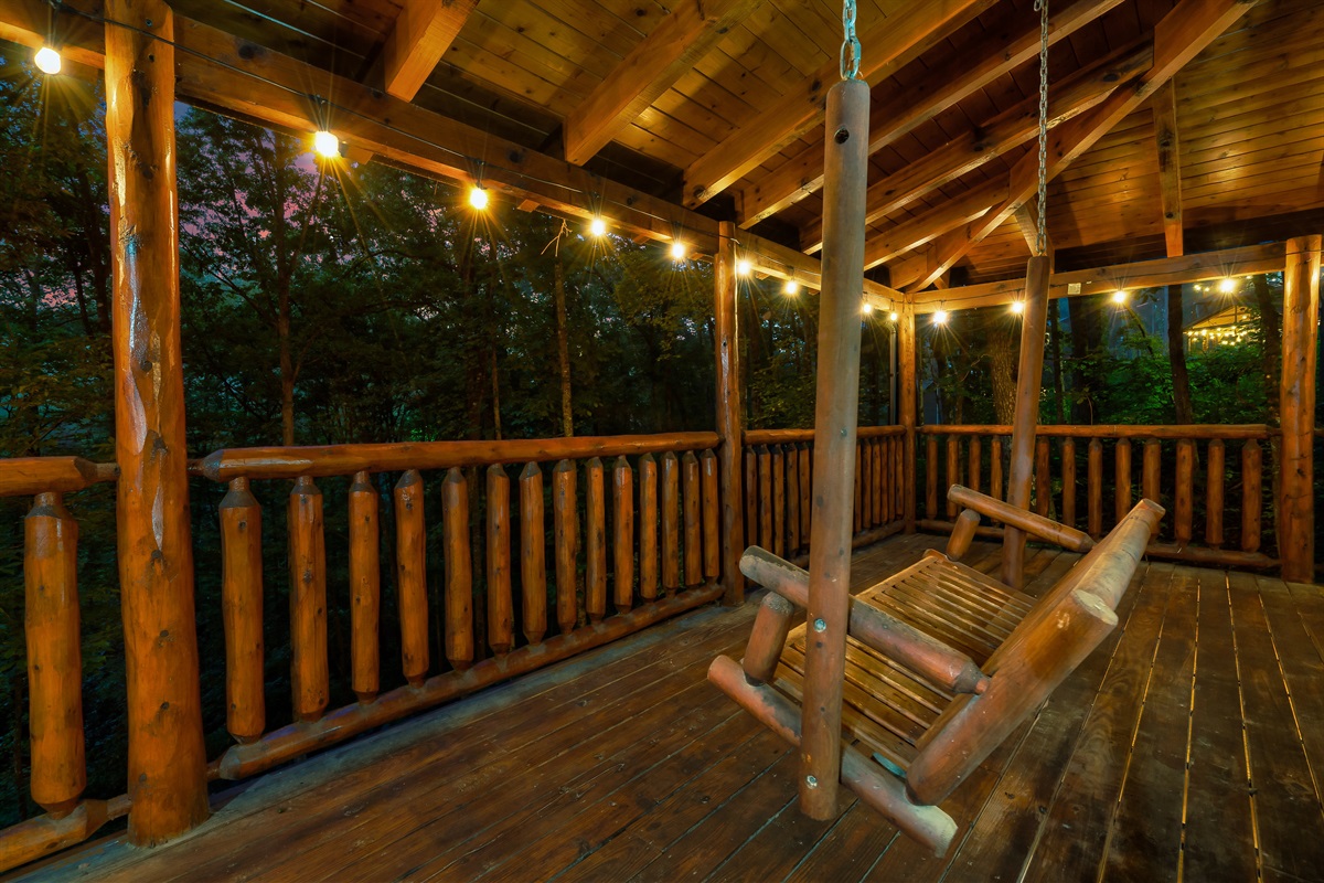 Enjoy the fresh air from the comfort of the porch