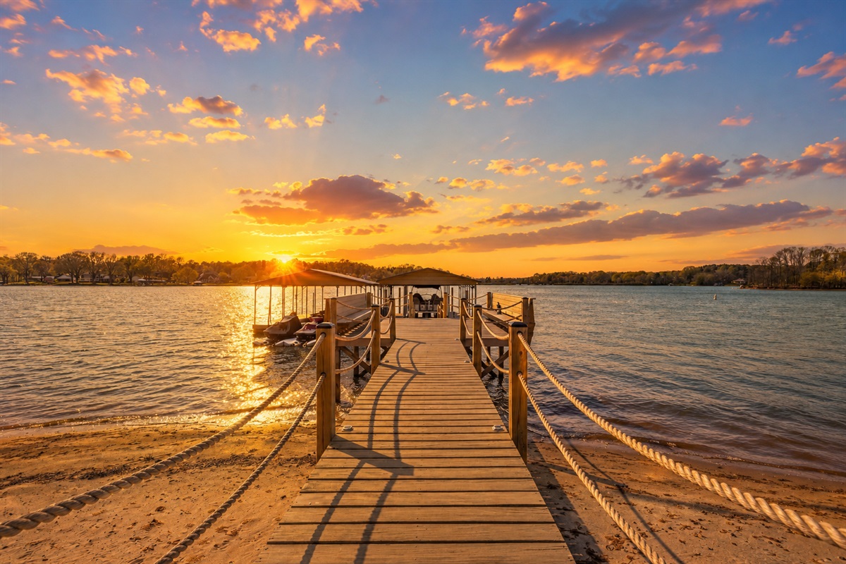 End your day with breathtaking waterfront sunsets.