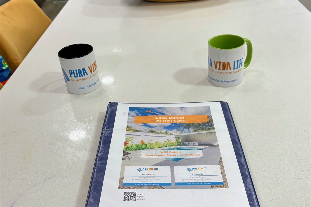 We provide a comprehensive guest manual in both digital and print format