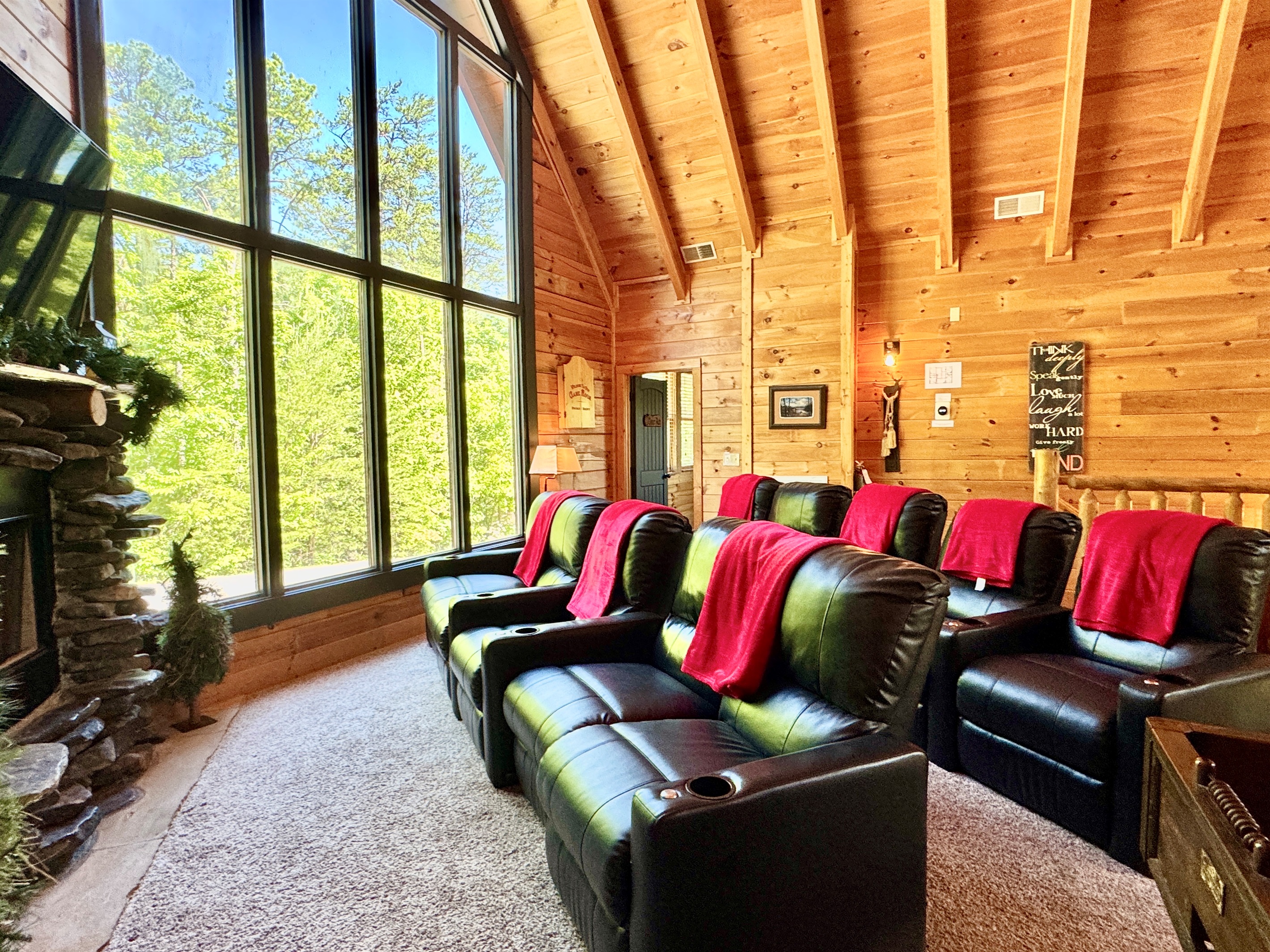Dramatic windows and high ceilings.