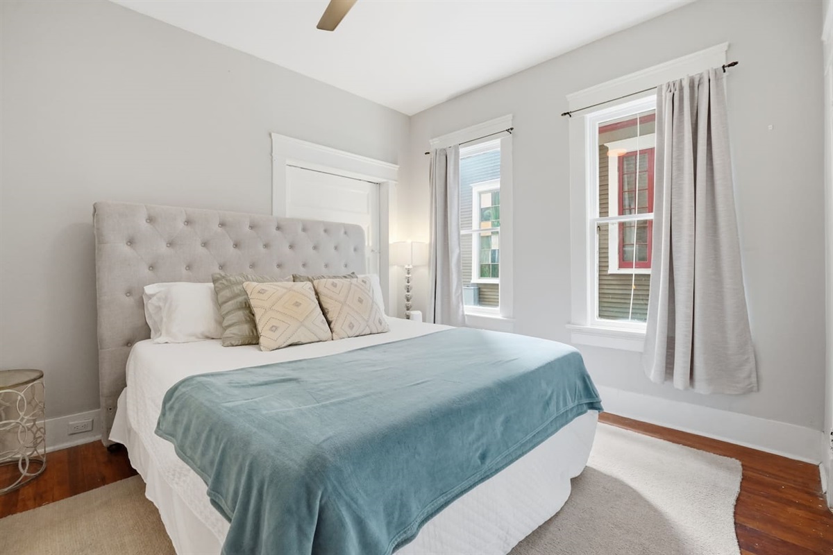 Master bedroom with king bed