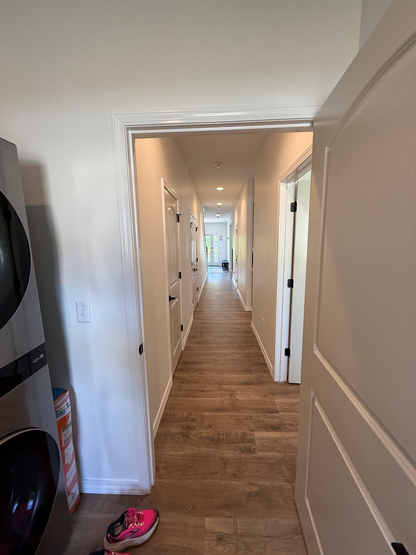 Beautiful long hallway on first floor. 