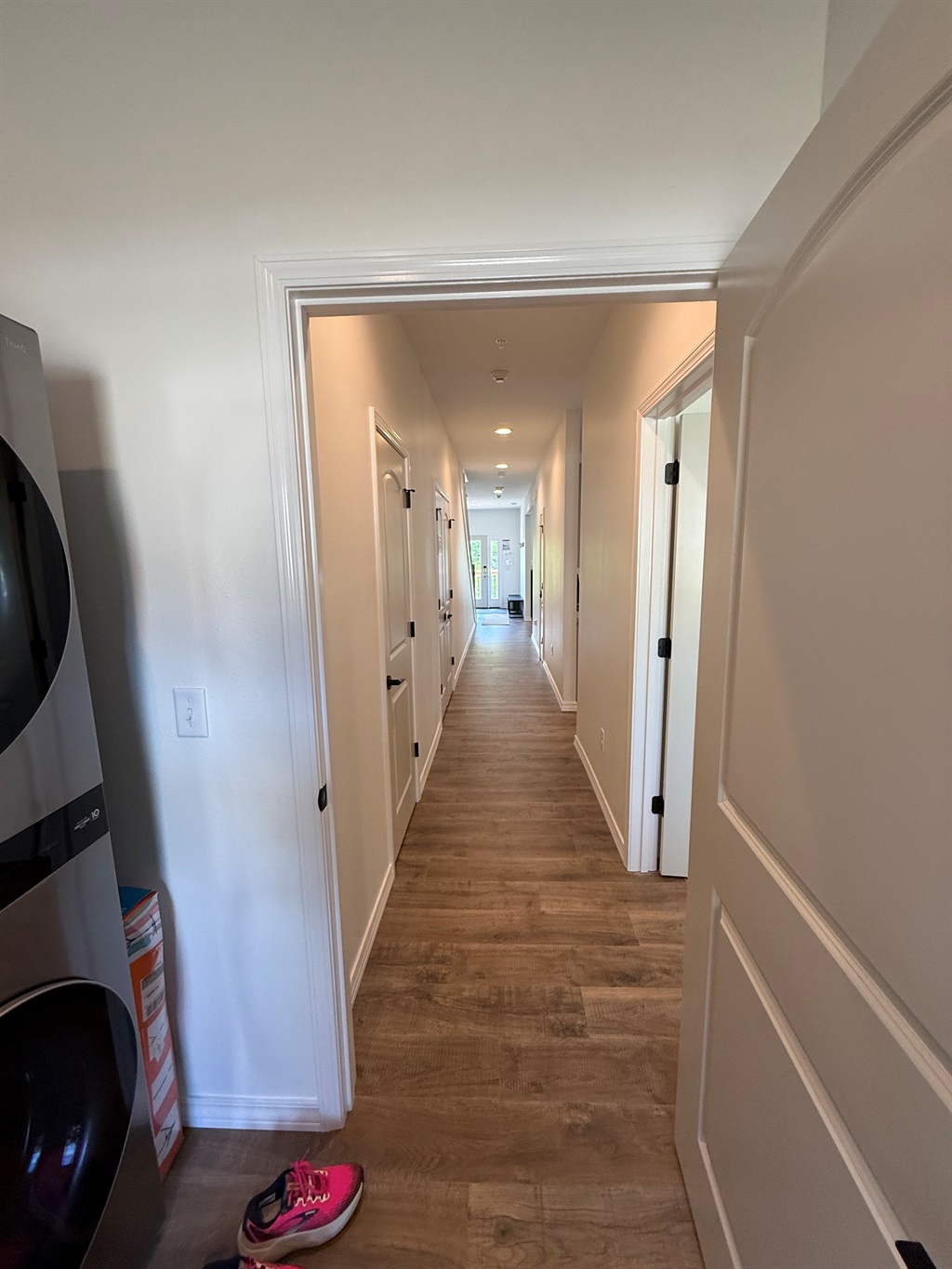 Beautiful long hallway on first floor. 