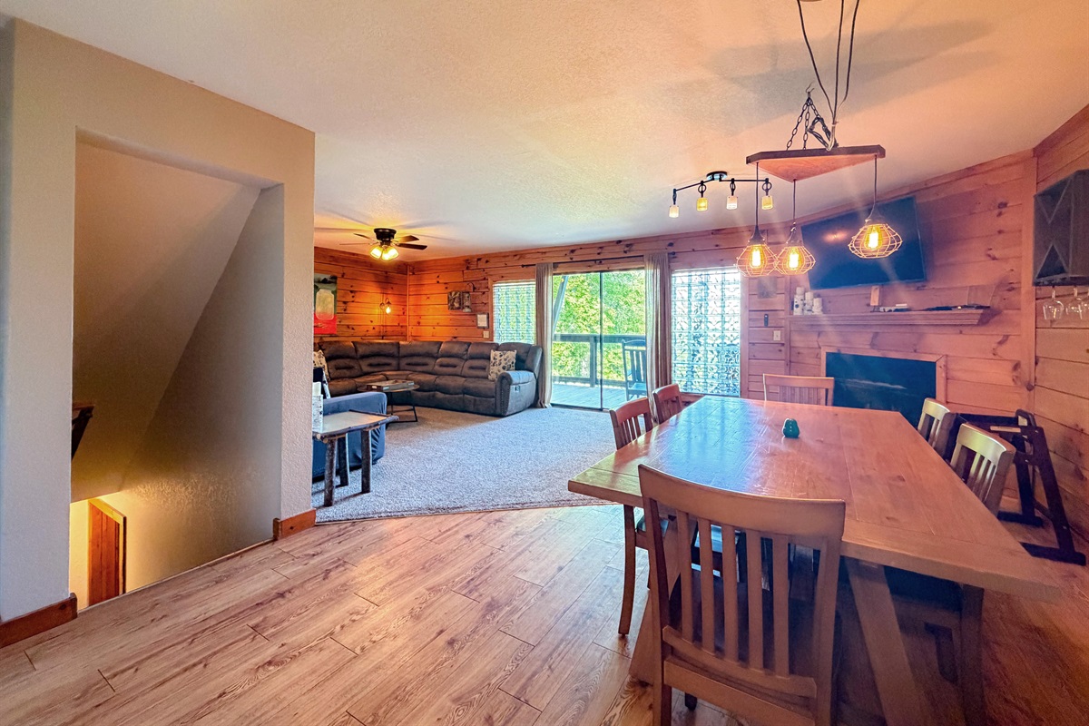living and dining room area