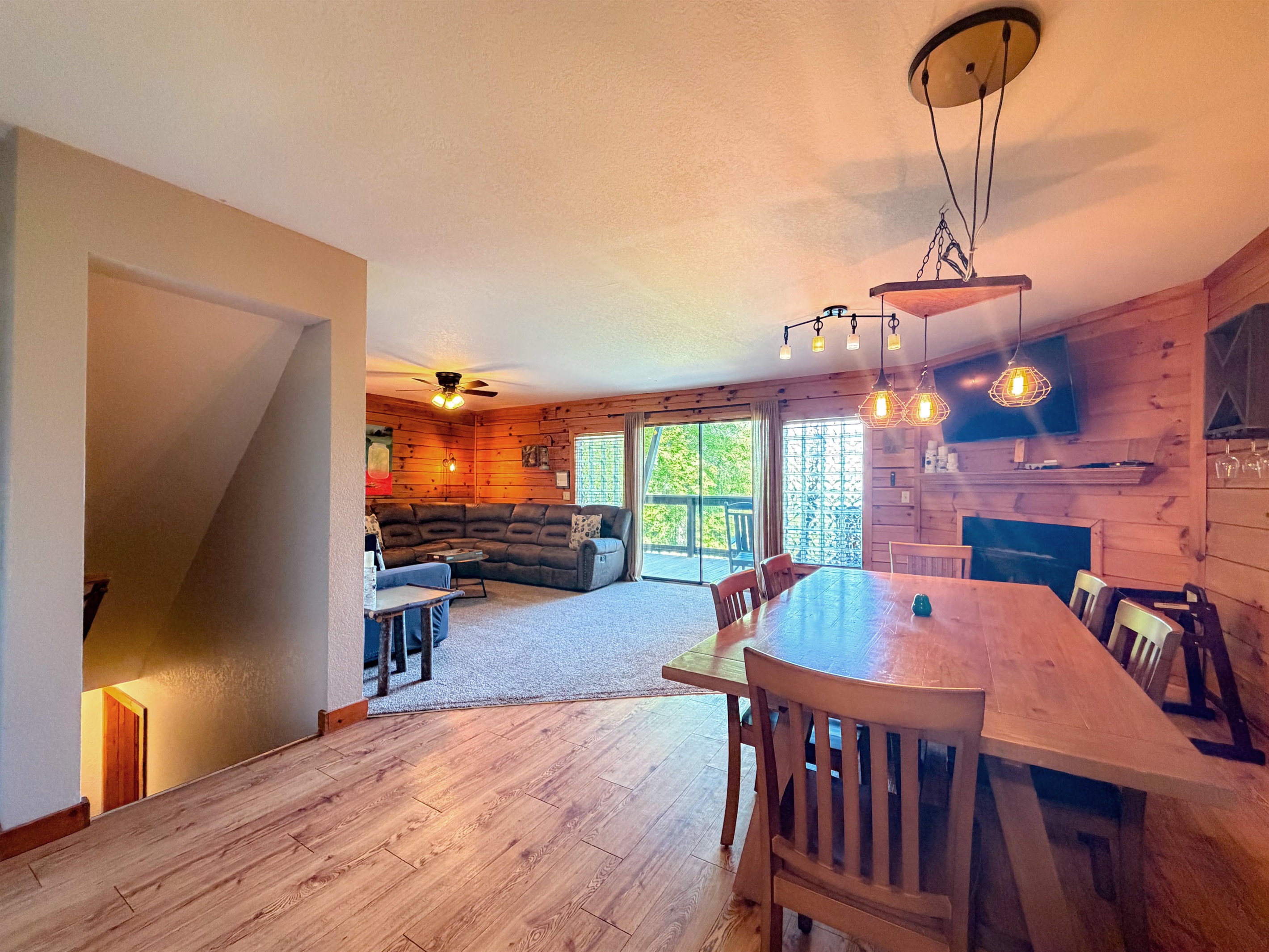 living and dining room area