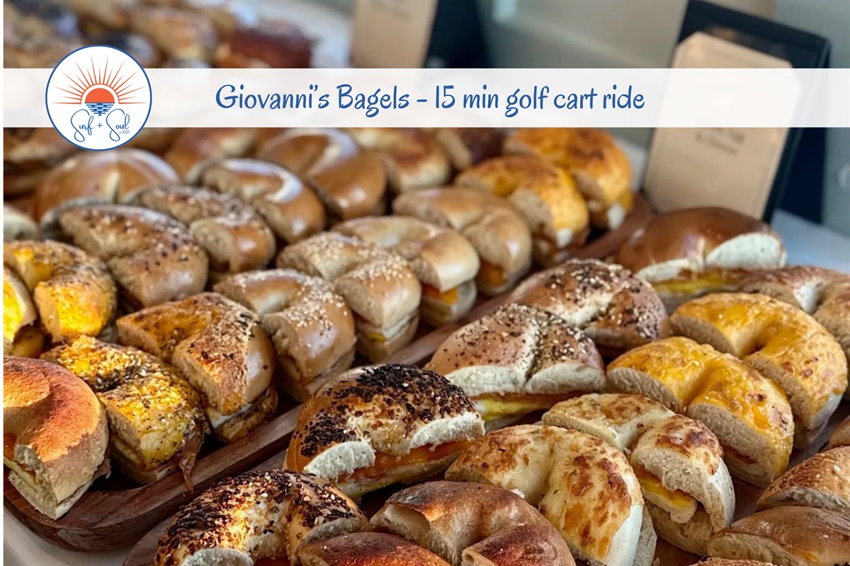 Start your day with NY style bagels at Giovanni’s.