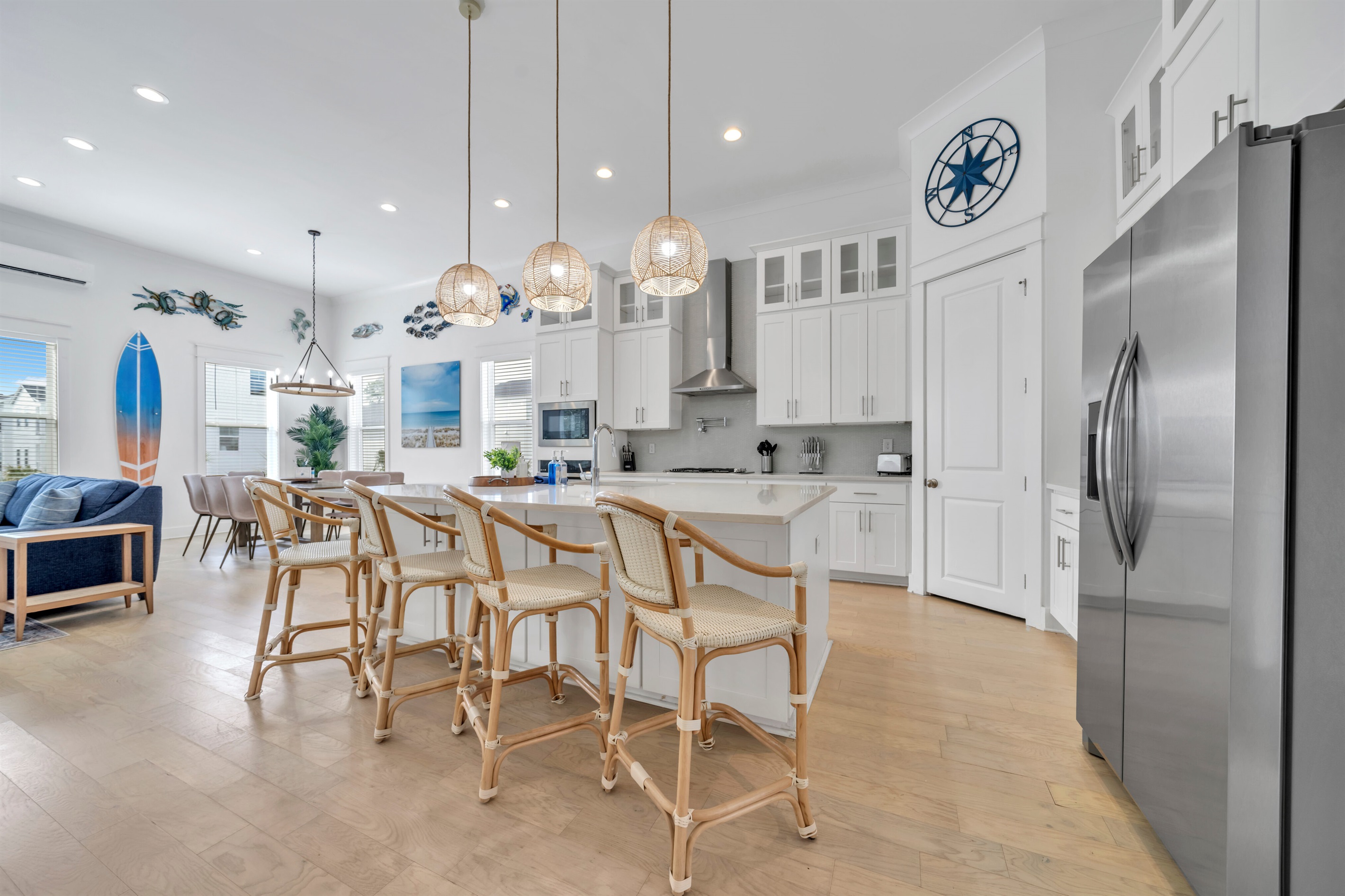 Large open concept kitchen and living space