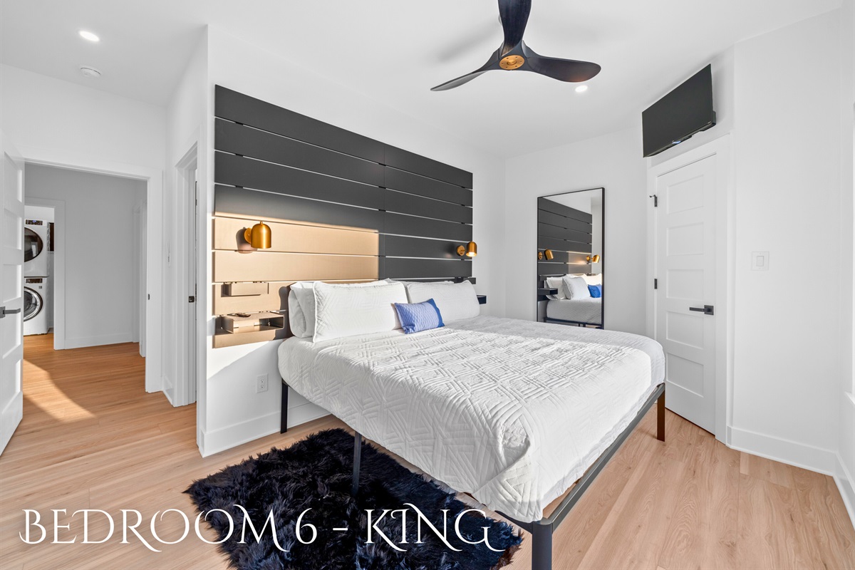 Relax in the tranquility of this spacious king bedroom. A perfect end to any day.