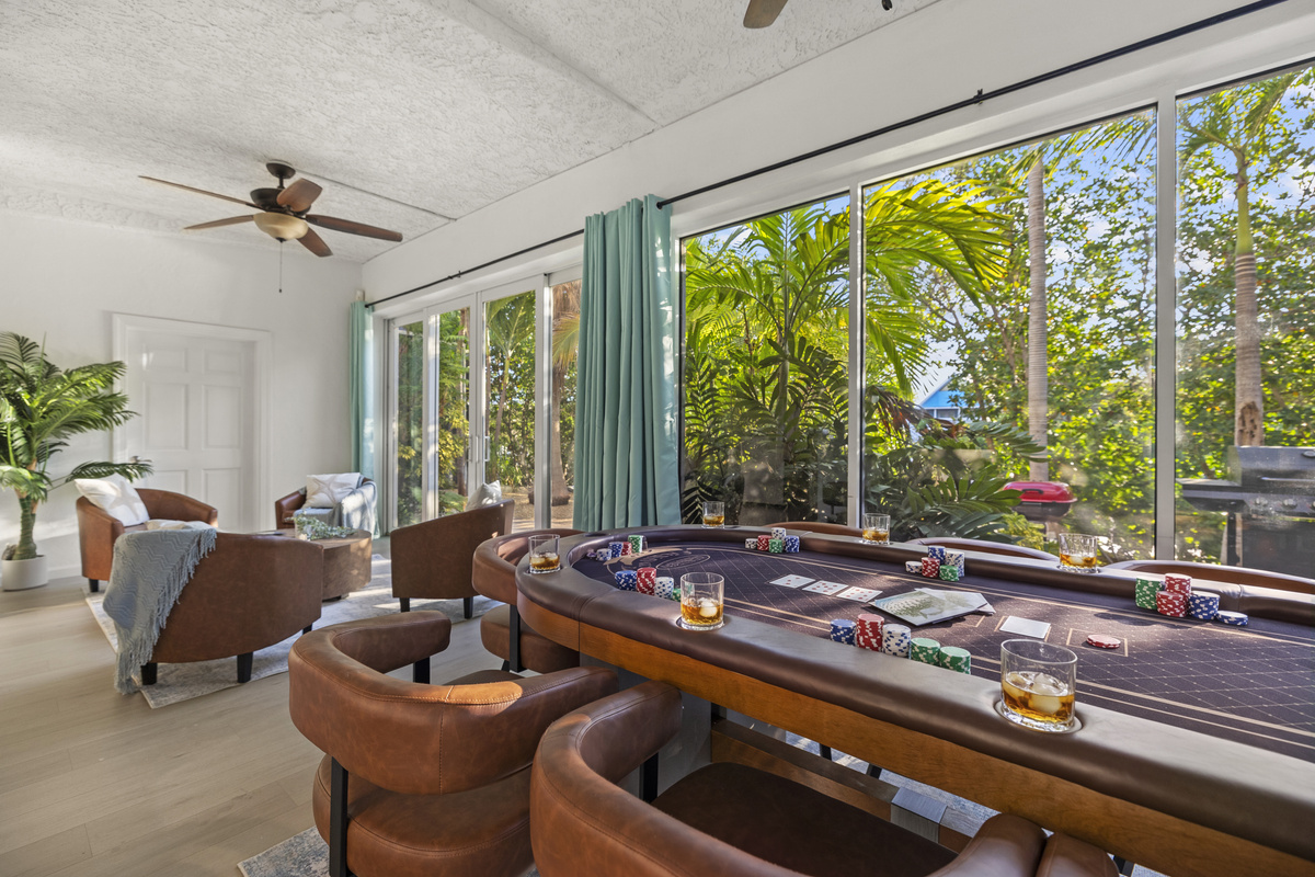 Poker surrounded by tropical jungle, is just better.