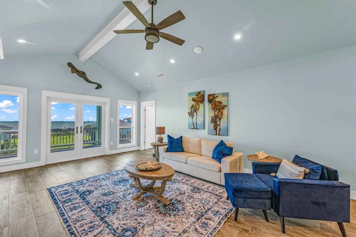 Crystal Paradise Media Room: Spacious media room with comfortable seating and immersive viewing experience.