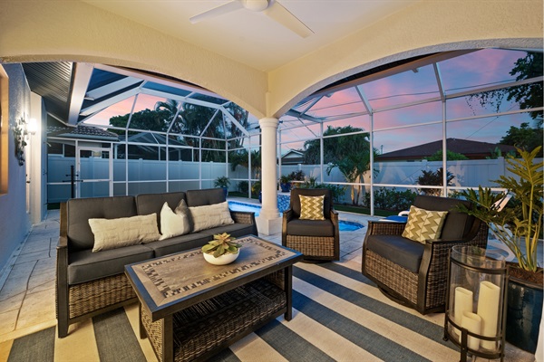 Covered outdoor seating