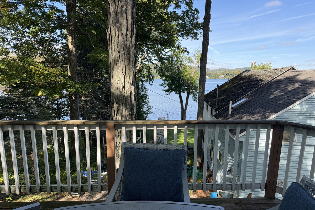 Deck with views of Canadarago Lake