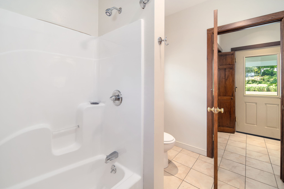Enjoy the convenience of a tub and shower combination for your family's routine.