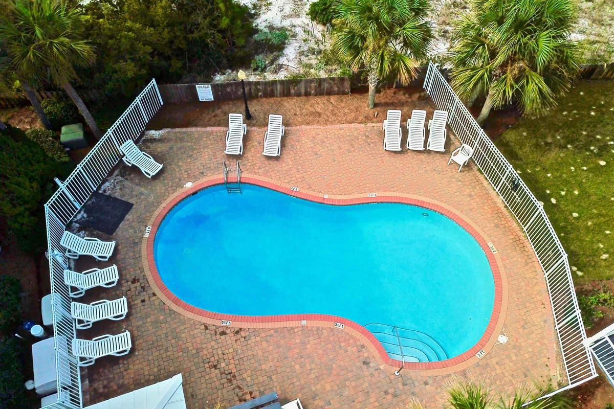 One of two resort pools