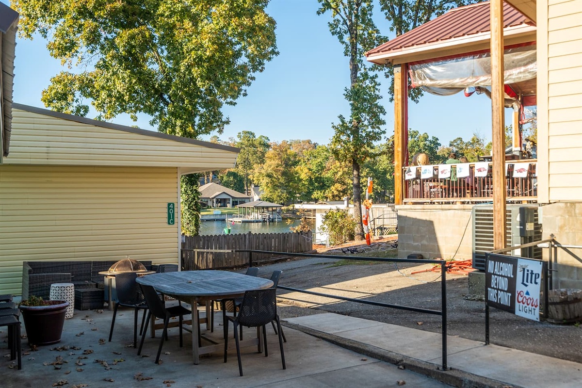 This Patio Table and Chairs is right off the Back Steps!