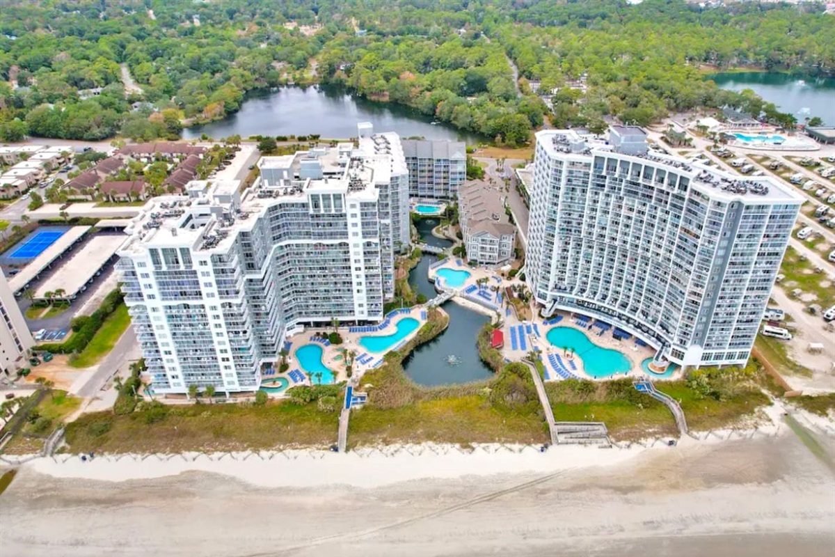 Overhead view of entire resort 