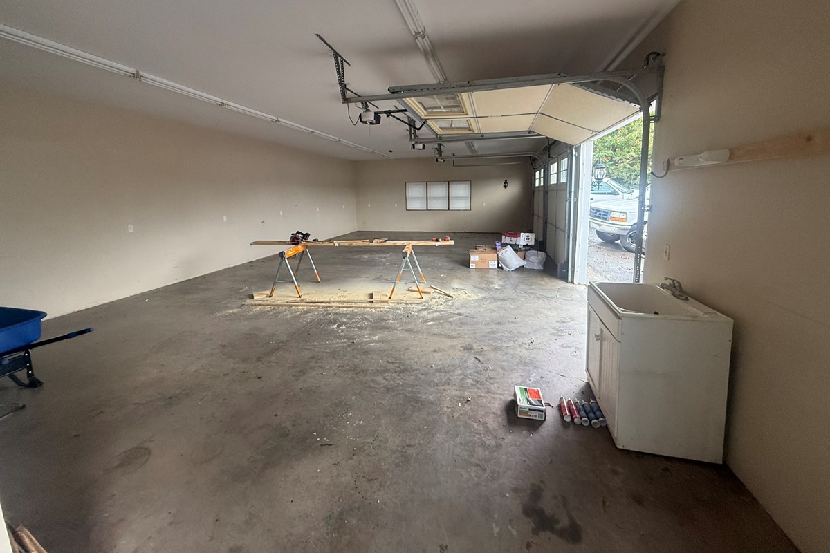 The garage is scheduled to be converted to a large game room with a media room upstairs