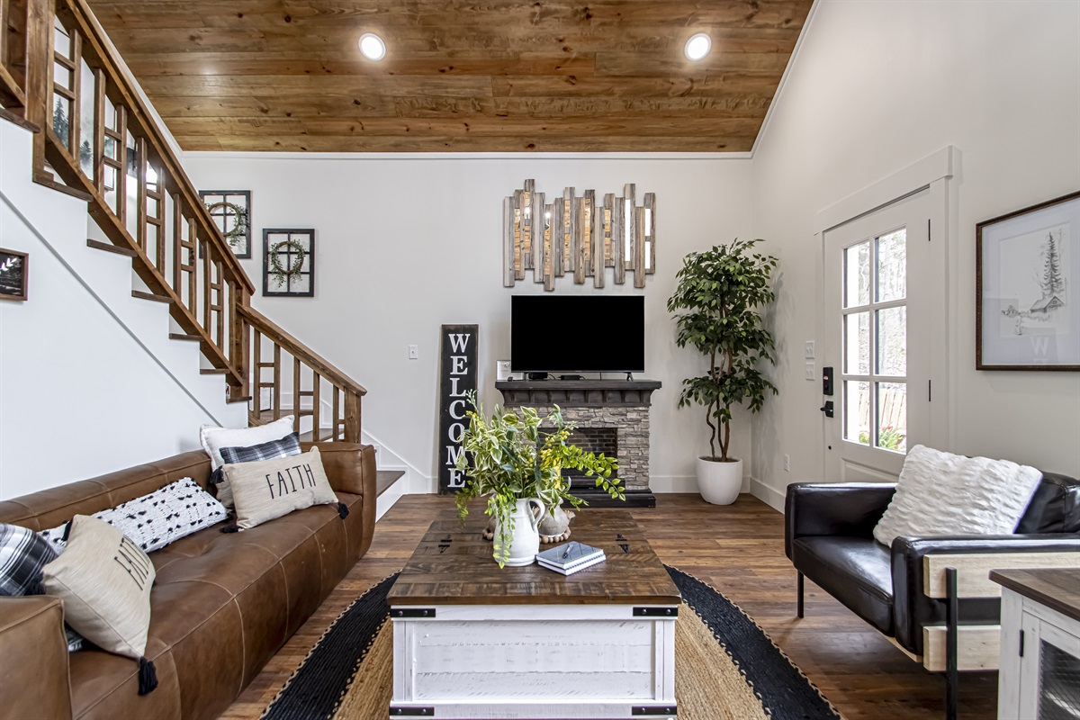 Living Area of Barn House