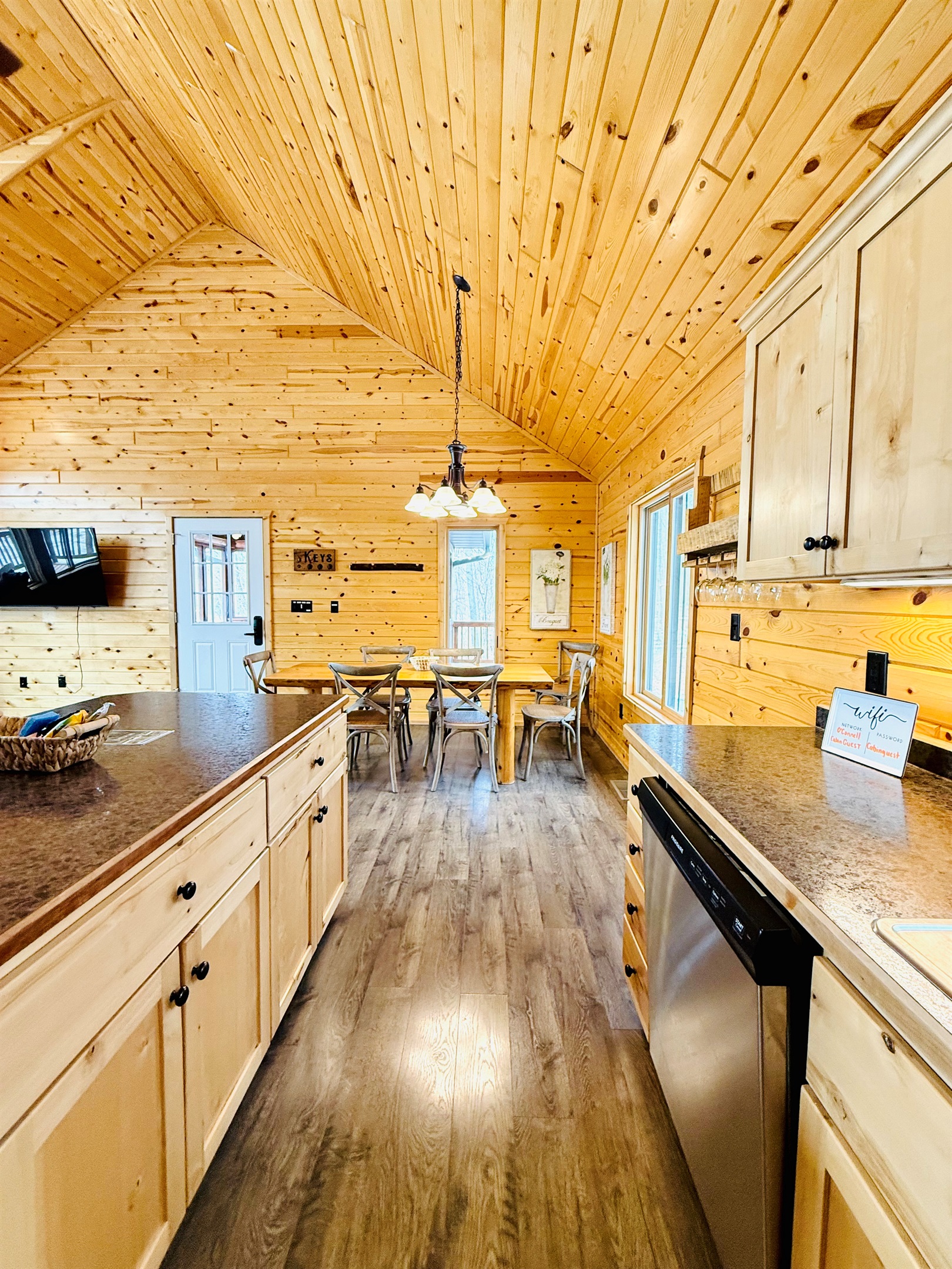 Dining table next to the kitchen.