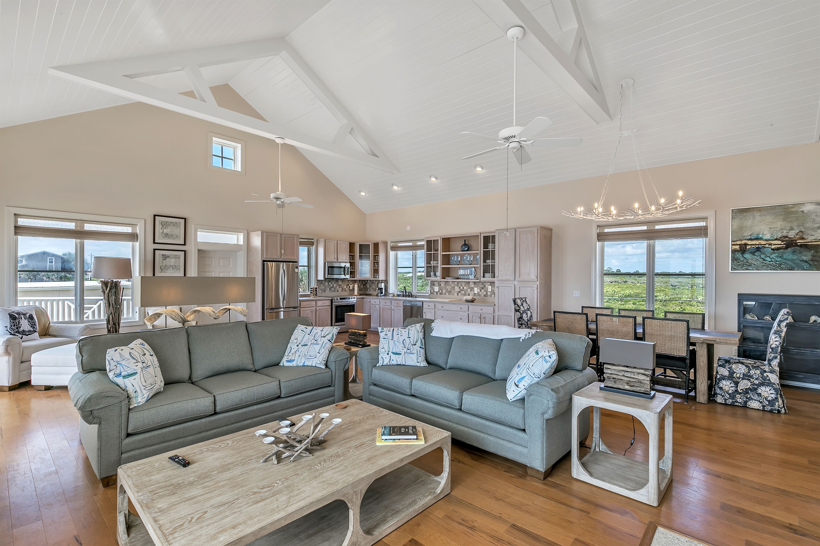 What a space! Lounge, cook, dine, entertain, or just hang with great views.