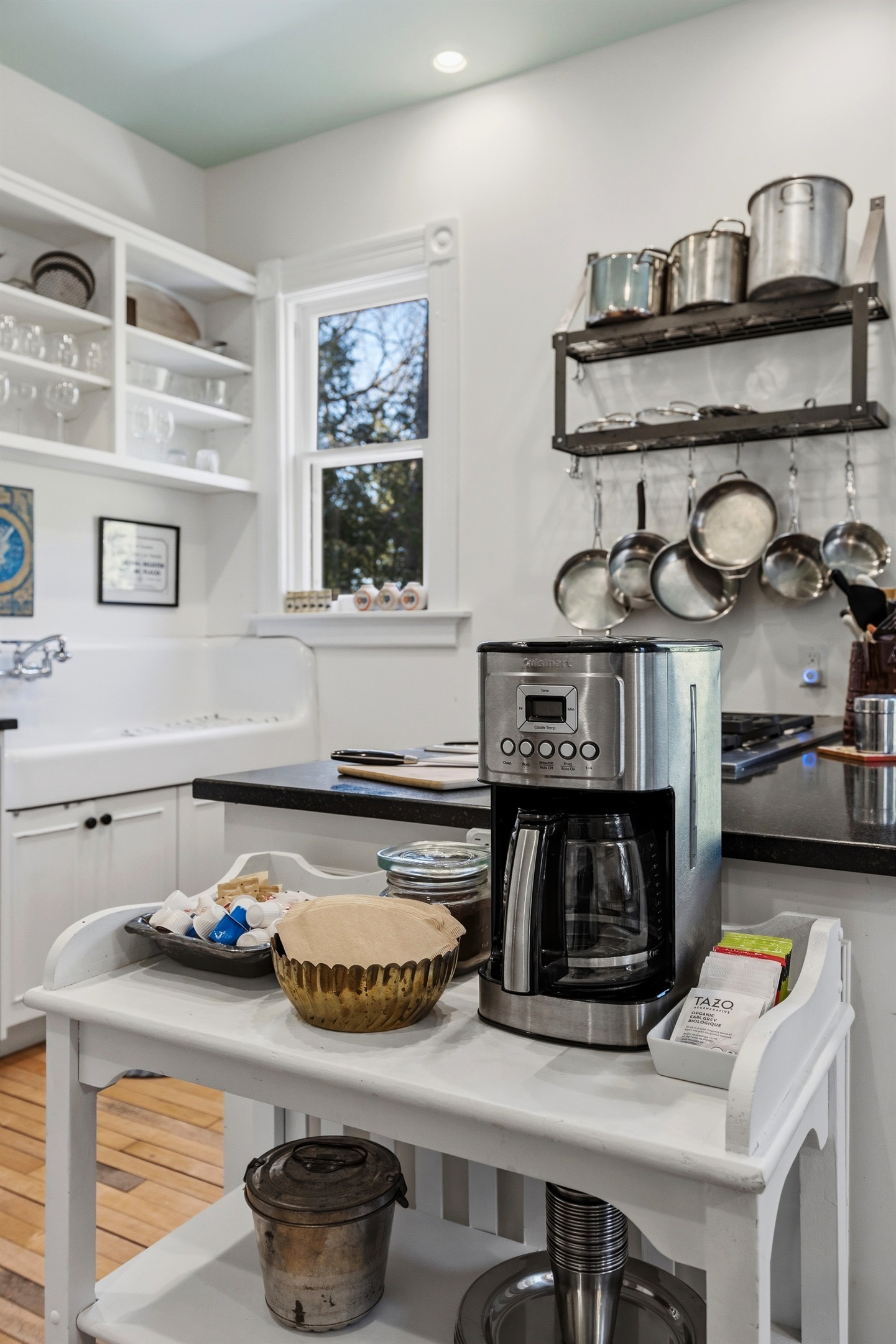 Coffee station w/ essentials ready for your morning routine