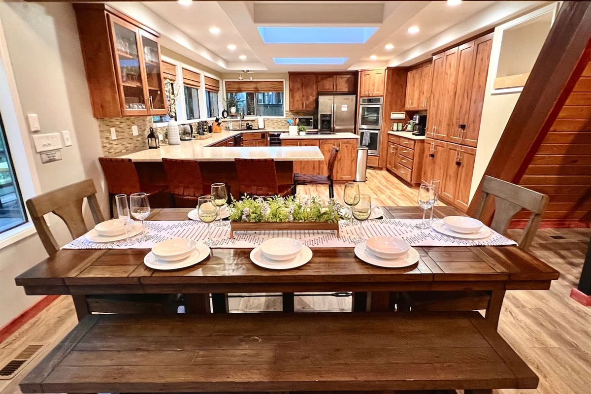Dining and kitchen area