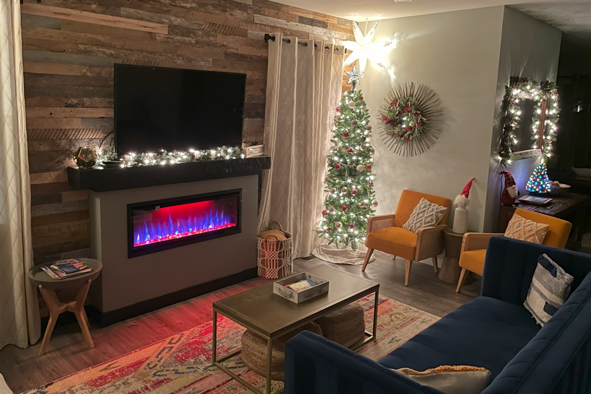 Decorated with a tree in December