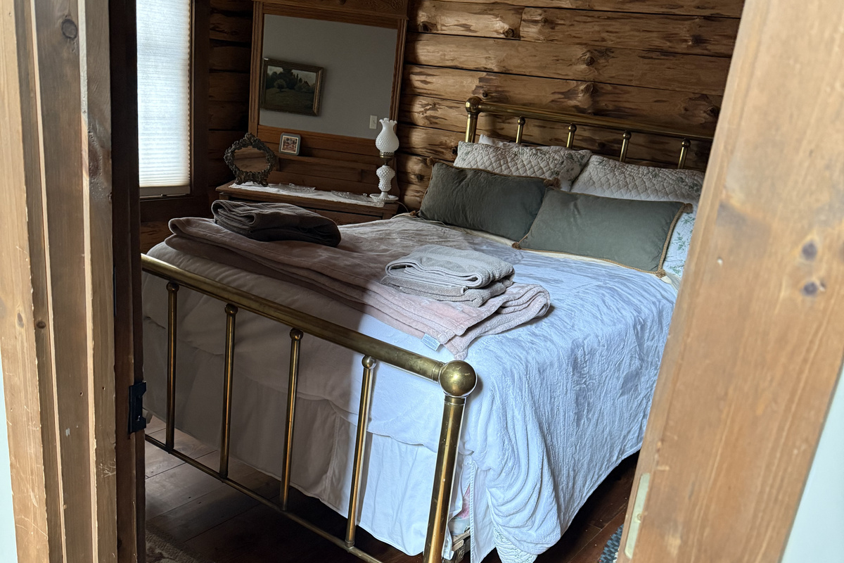 Bedroom off of living room