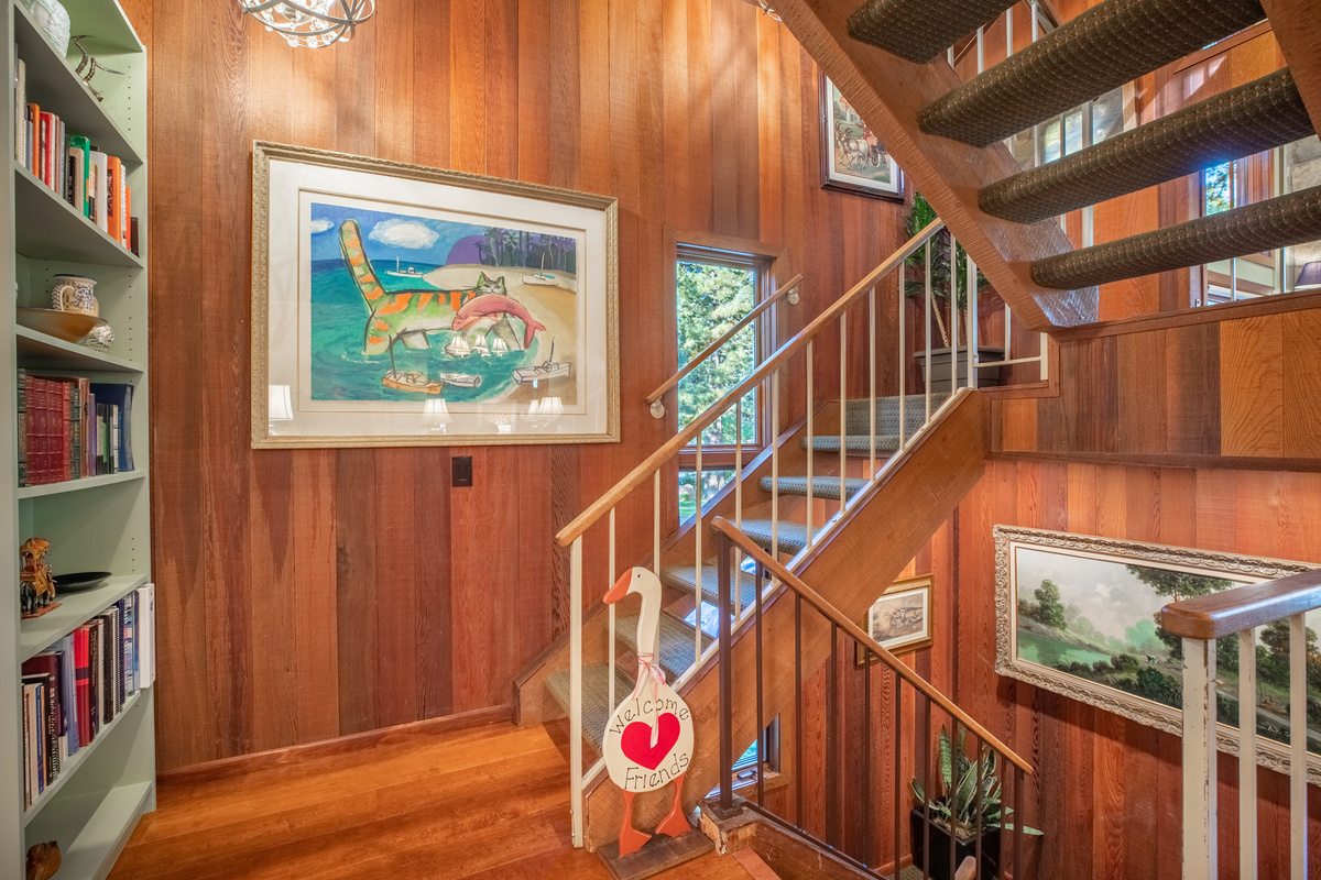 Stairway leading to the loft.