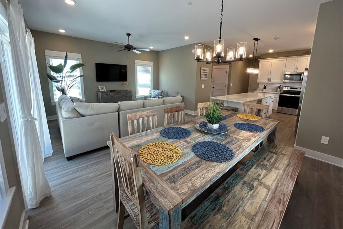 Dining and living area