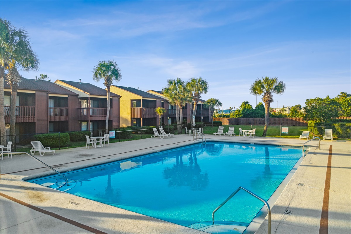 Pool just outside the back door