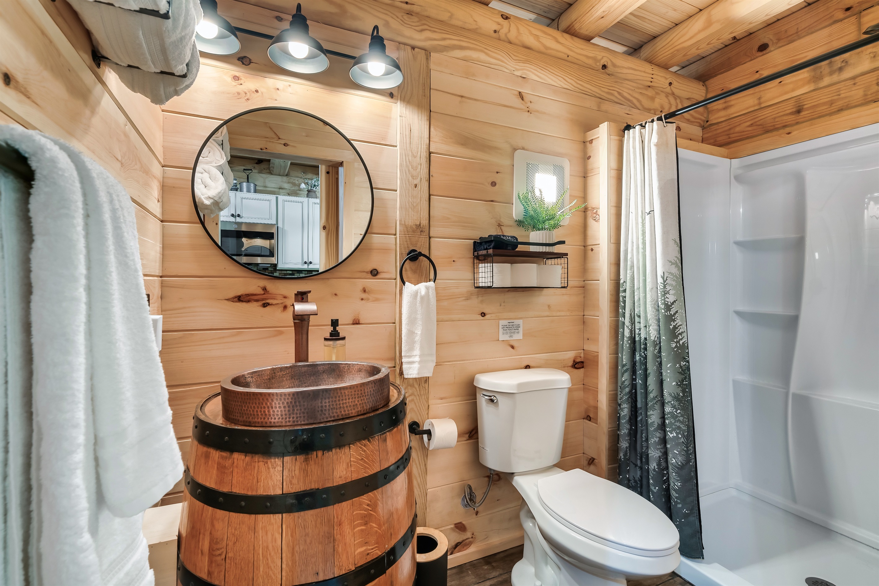 Custom Made Barrel Vanity