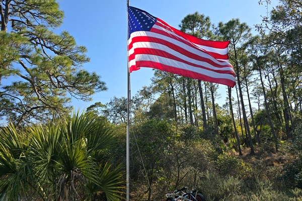 We proudly fly the American flag.