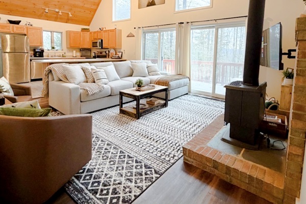 Open living and cozy space for our guests