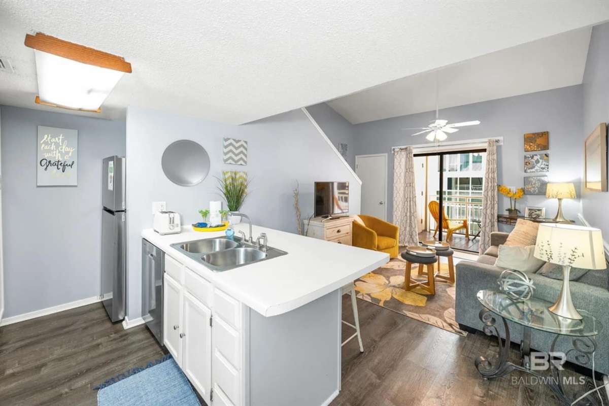 Kitchen and Living Room