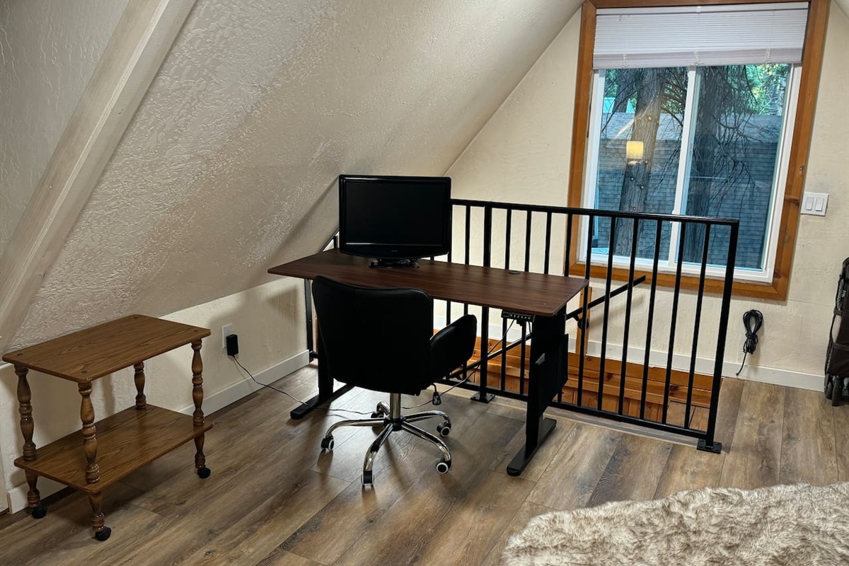 Standing desk, monitor and printer available.