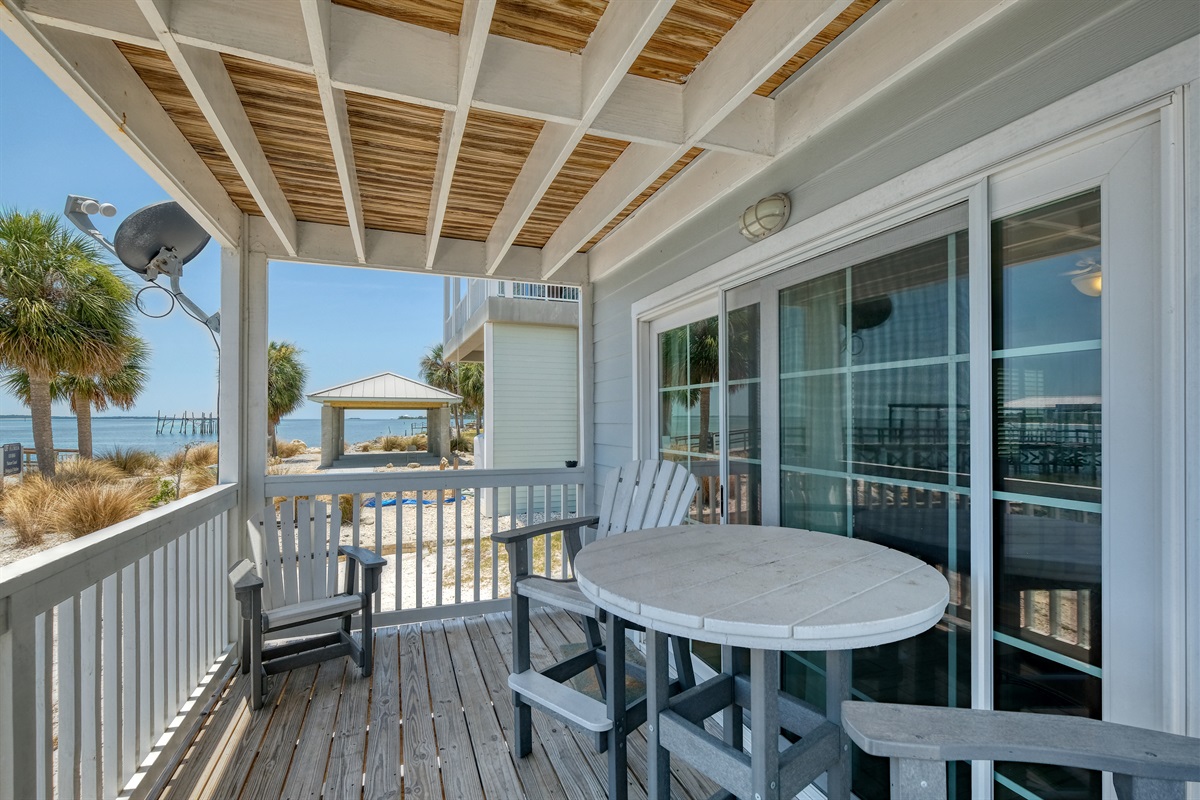 Private porch with great views of the Gulf