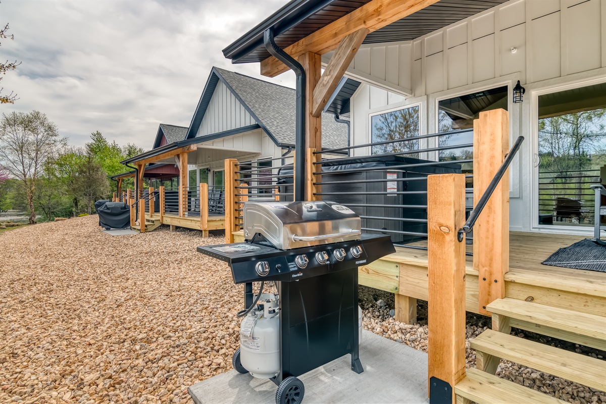 Grill your steaks and watch the lake