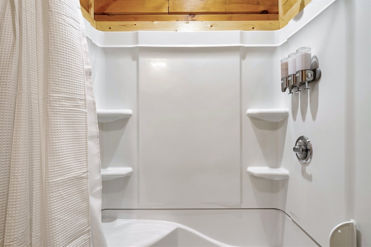 Both of our showers offer complimentary shampoo, conditioner and shower gel.