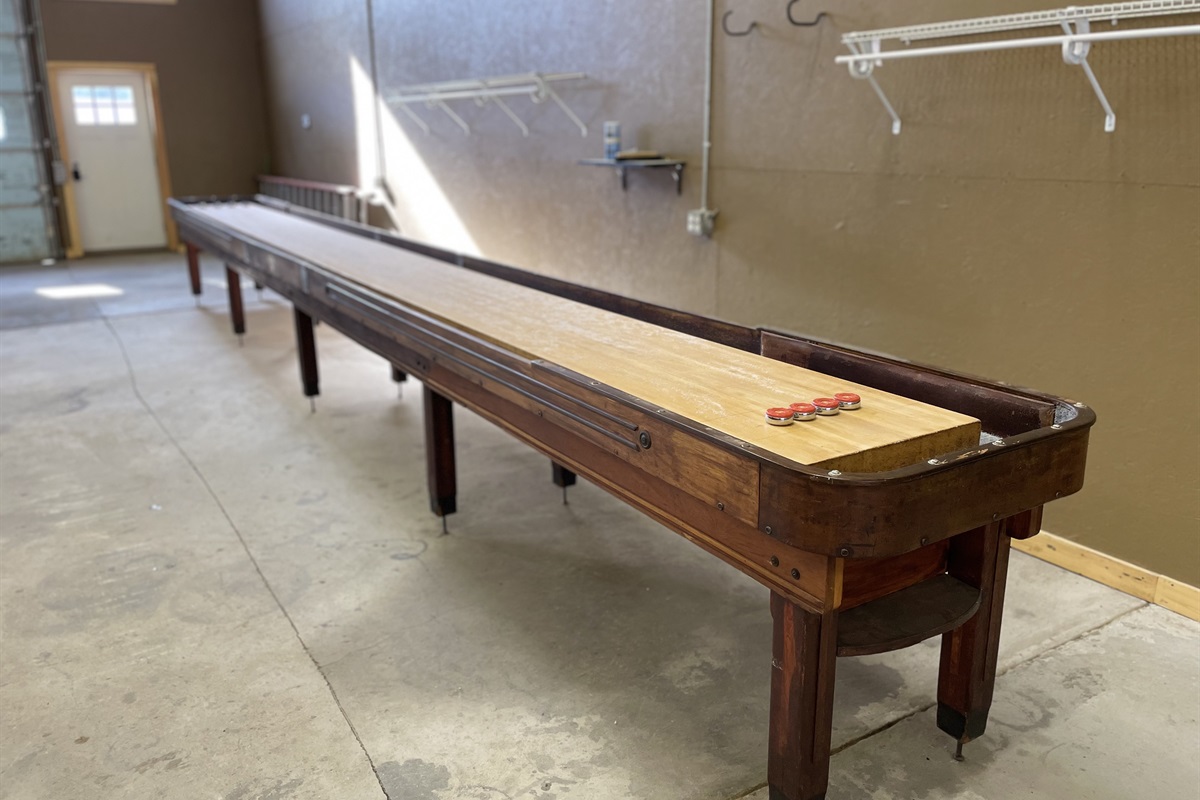 Shuffle Board Table in Barn