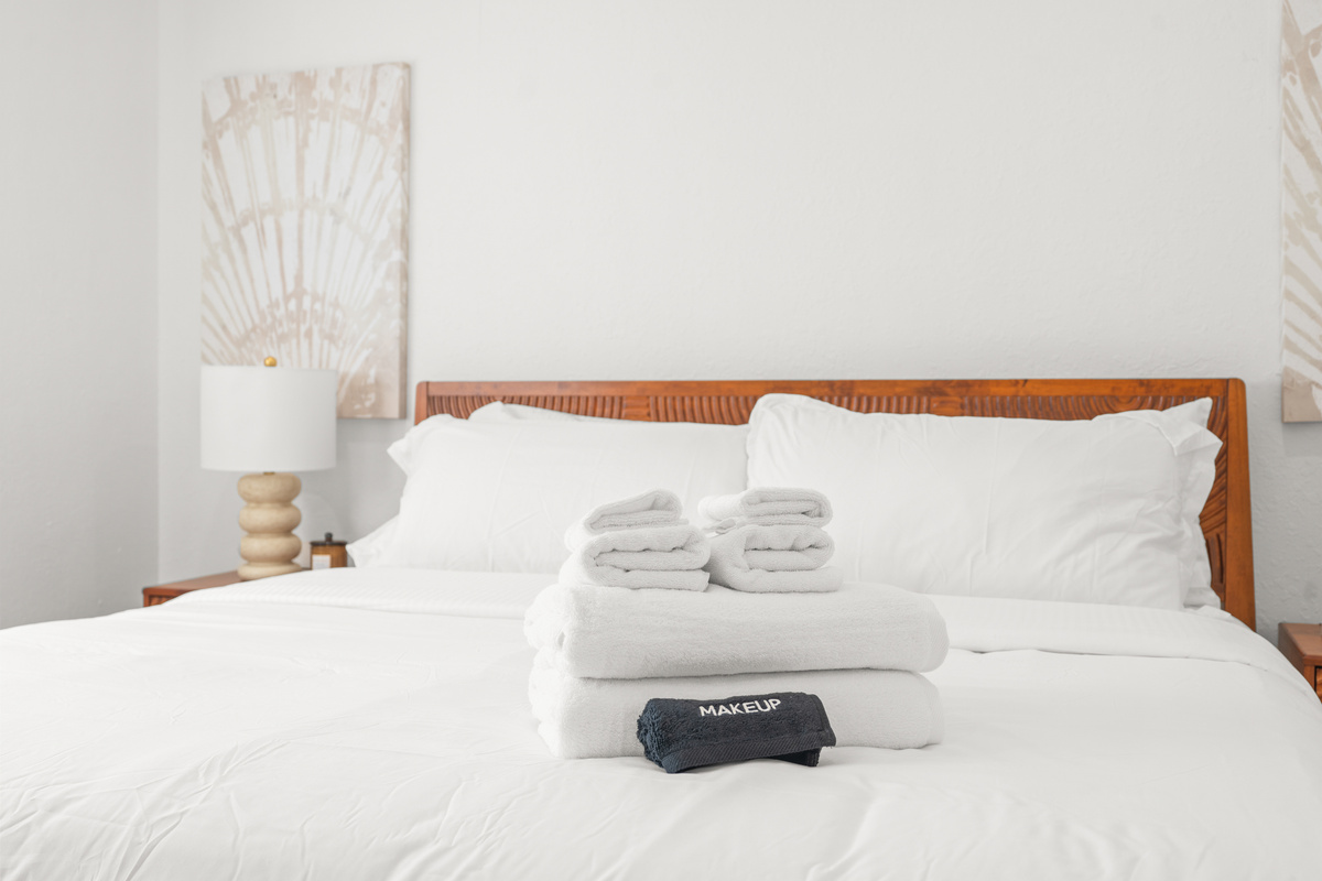 Thoughtful touches and plush bedding for a restful stay