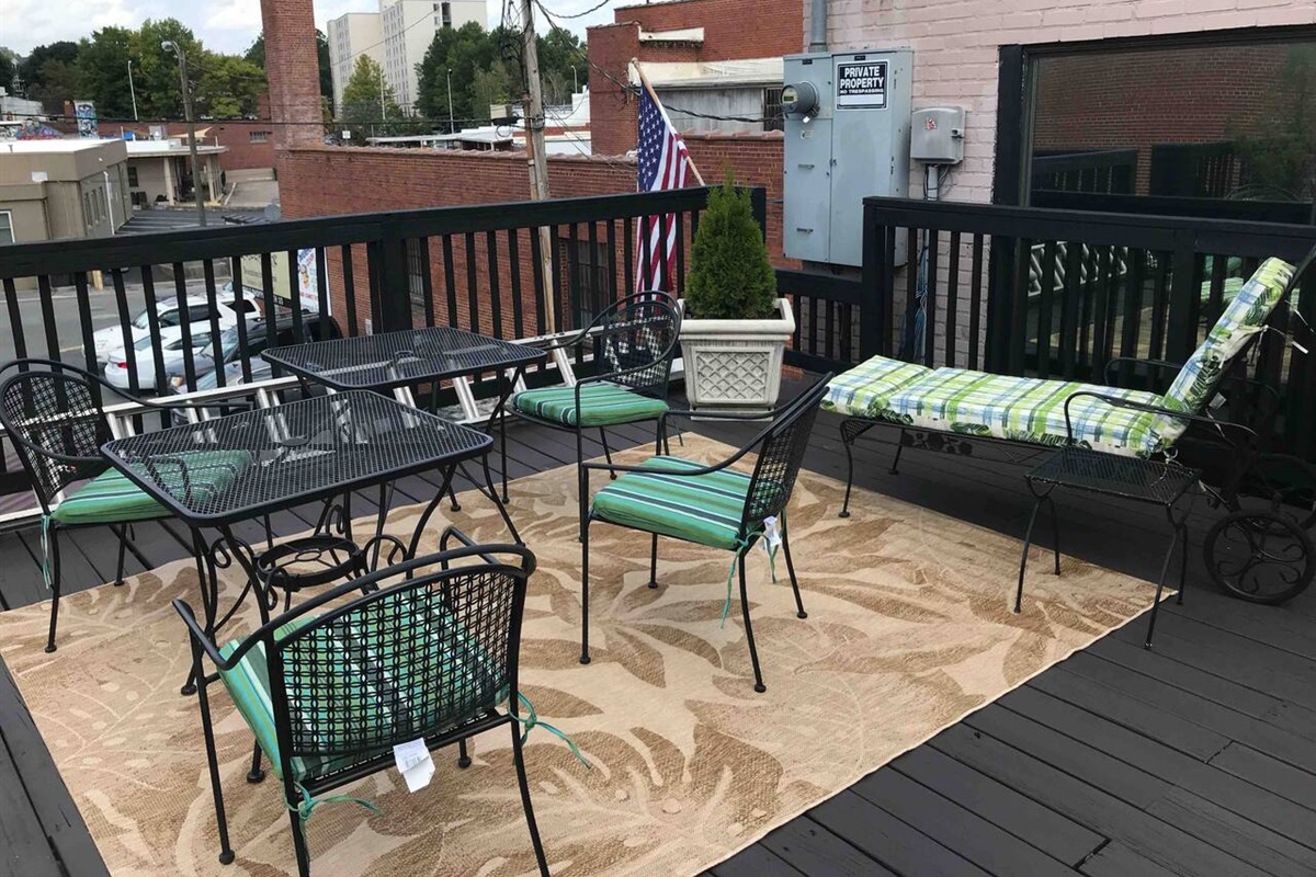 We love the patio deck area!