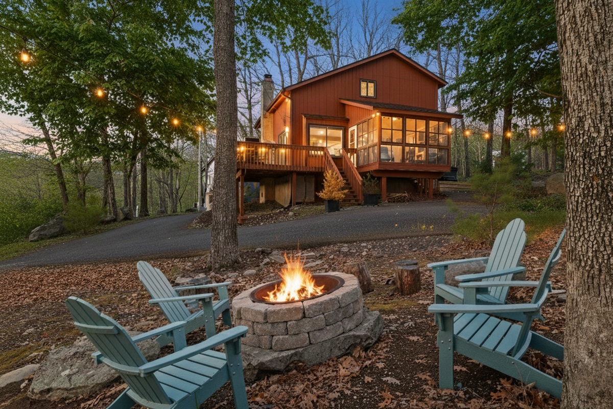 A fireplace that everyone can sit around