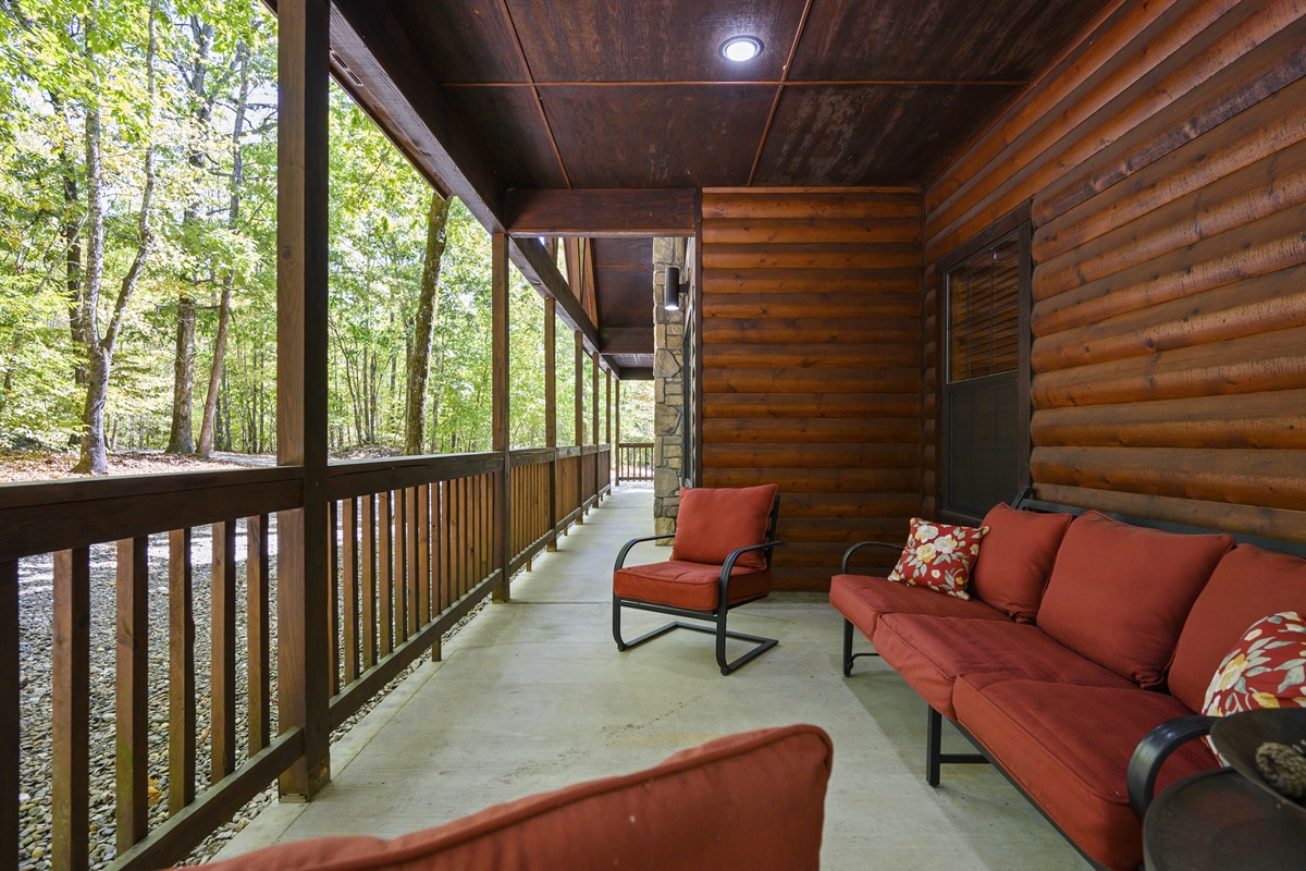 Enjoy a night cap or watch the deer in the evenings.