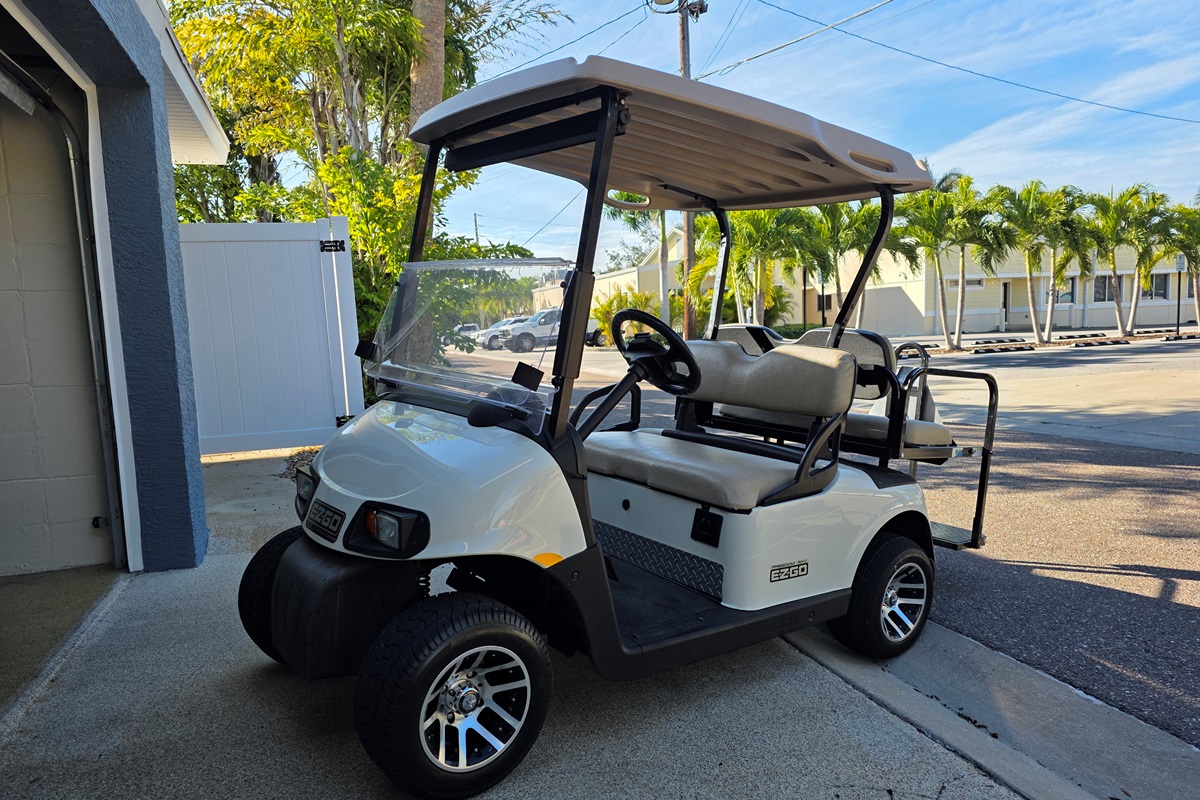 4 seat golf cart for your use!