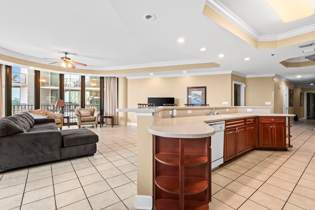 Kitchen & Living Area